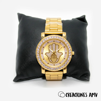 Reloj Hamsa Elegance | Reloj acero inoxidable | Mano de Fátima