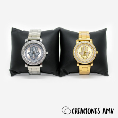 Reloj Hamsa Elegance | Reloj acero inoxidable | Mano de Fátima
