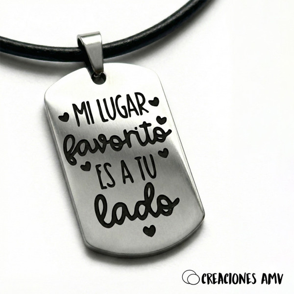 Colgante Army con Grabado Personalizado