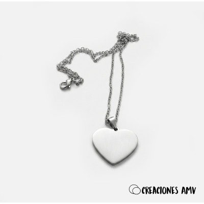 Colgante Steel Love: Corazón de Acero Personalizado | Creaciones AMV