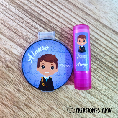 Set Mirror Gloss Communion: Espejo y Bálsamo Personalizado | Creacione