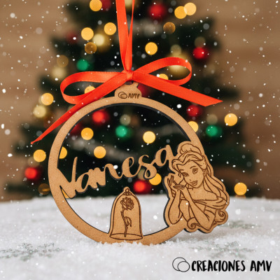 Bola de Navidad “Bella” Personalizada con Nombre | Creaciones AMV