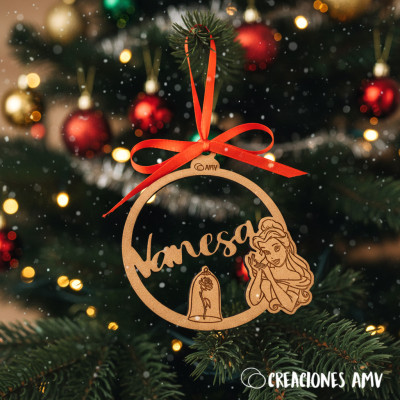 Bola de Navidad “Bella” Personalizada con Nombre | Creaciones AMV