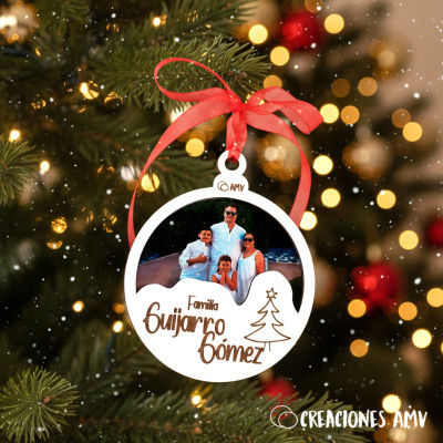 Bola de Navidad Family Personalizada con Foto | Creaciones AMV