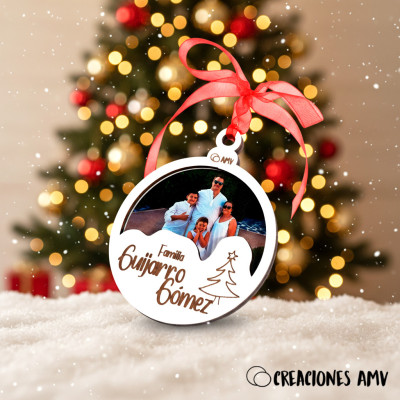 Bola de Navidad Family Personalizada con Foto | Creaciones AMV