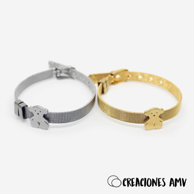 Pulsera Bear Mesh | Pulsera de Acero Inoxidable para Mujer